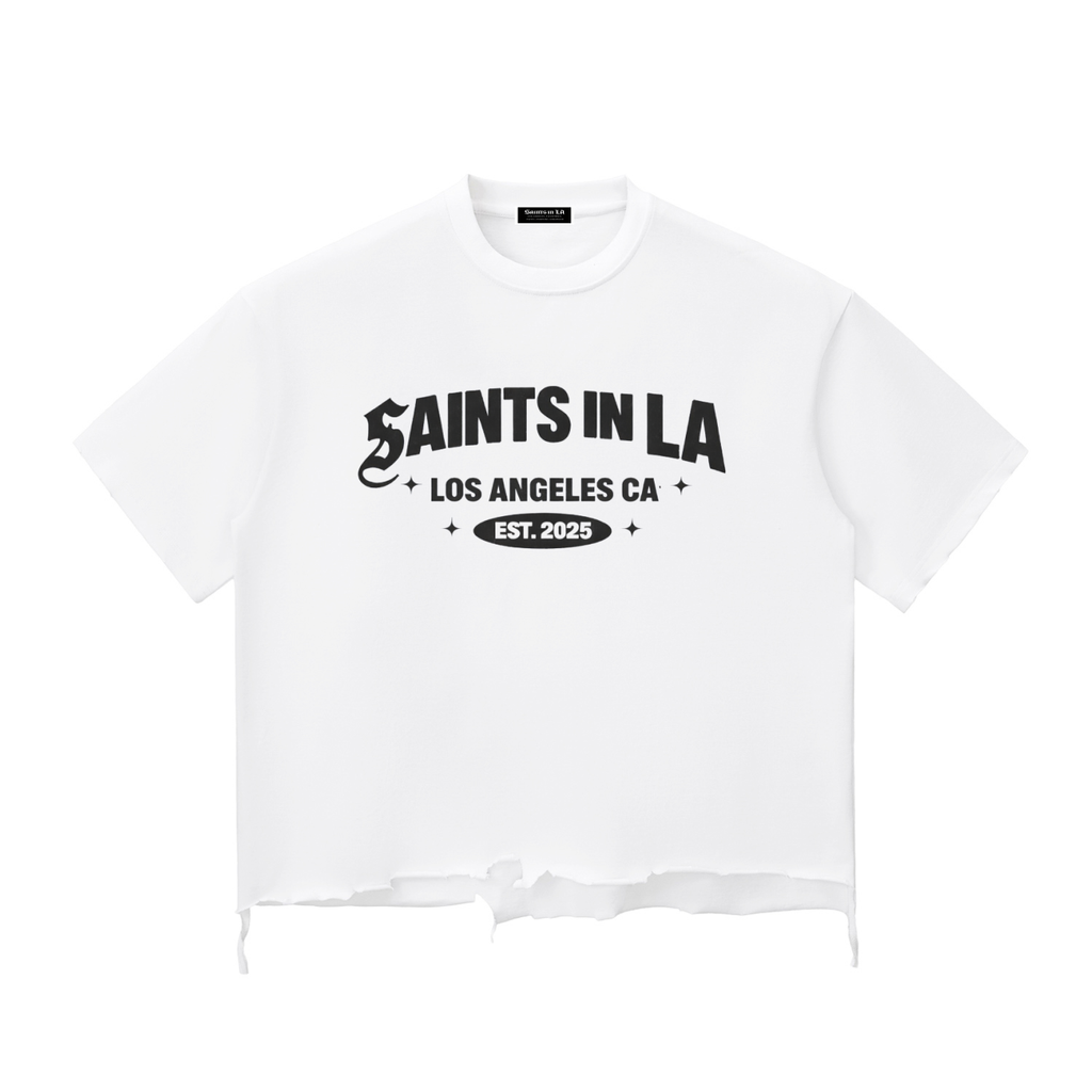 SAINTS IN LA – Heritage Cropped Tee (White)
