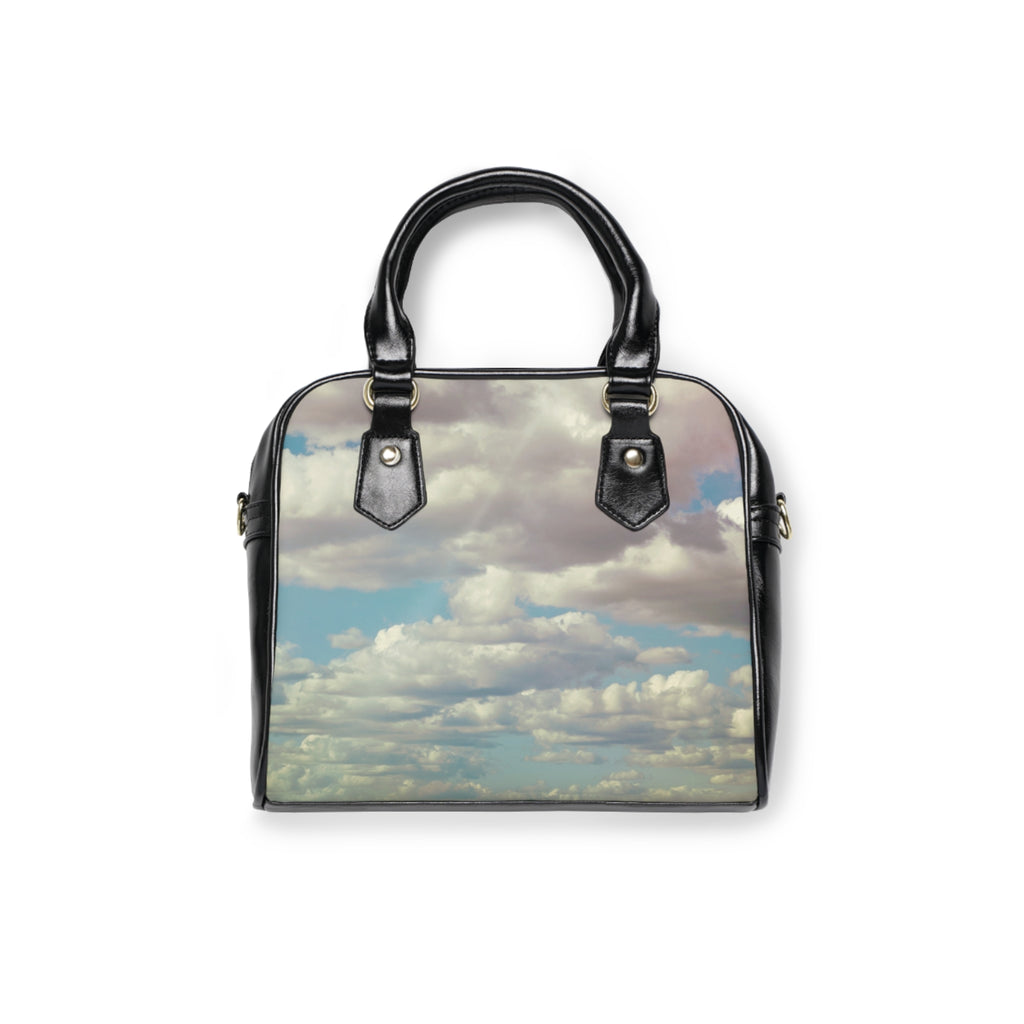 Shoulder Handbag — 'Saints in LA' Cloud Print Angel Satchel