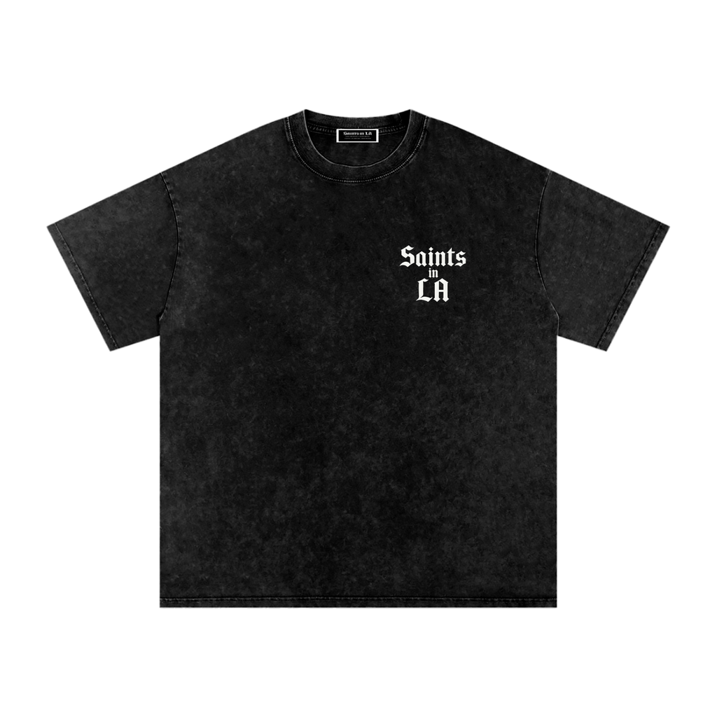 SAINTS IN LA – Classic Logo Tee (Black Wash)