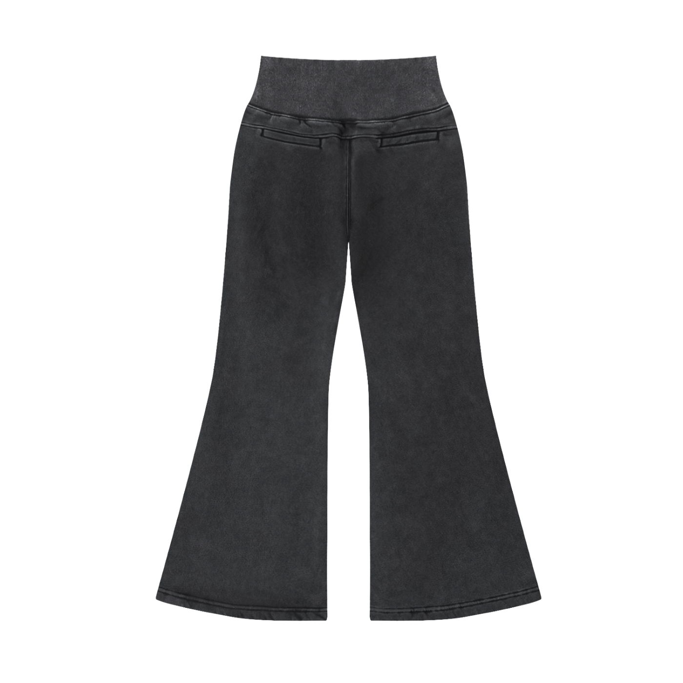 SAINTS IN LA Midnight Noir Flare Sweatpants – Black Gothic Cross Detail