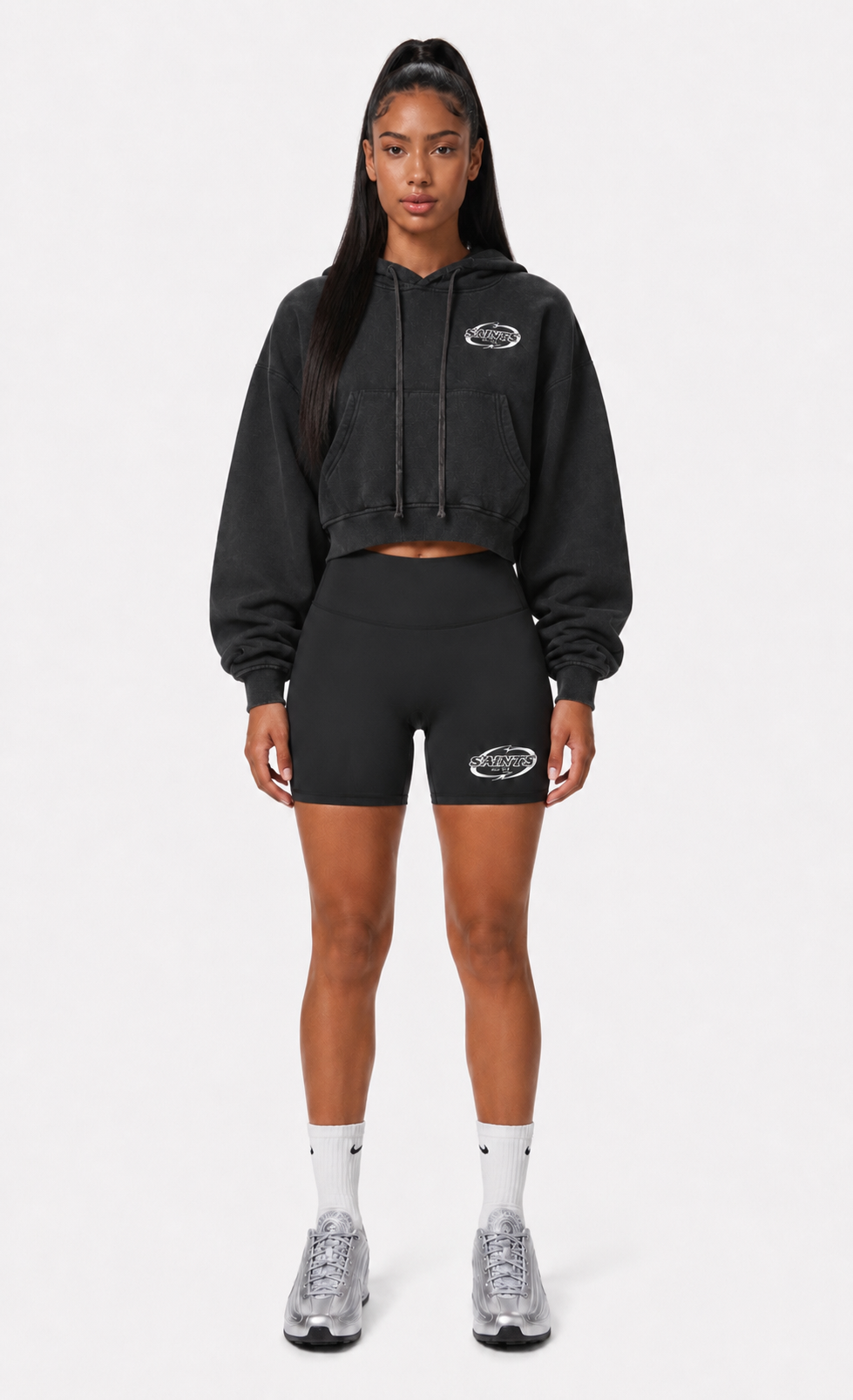 SAINTS IN LA Sporty Leisure Baggy Hoodie