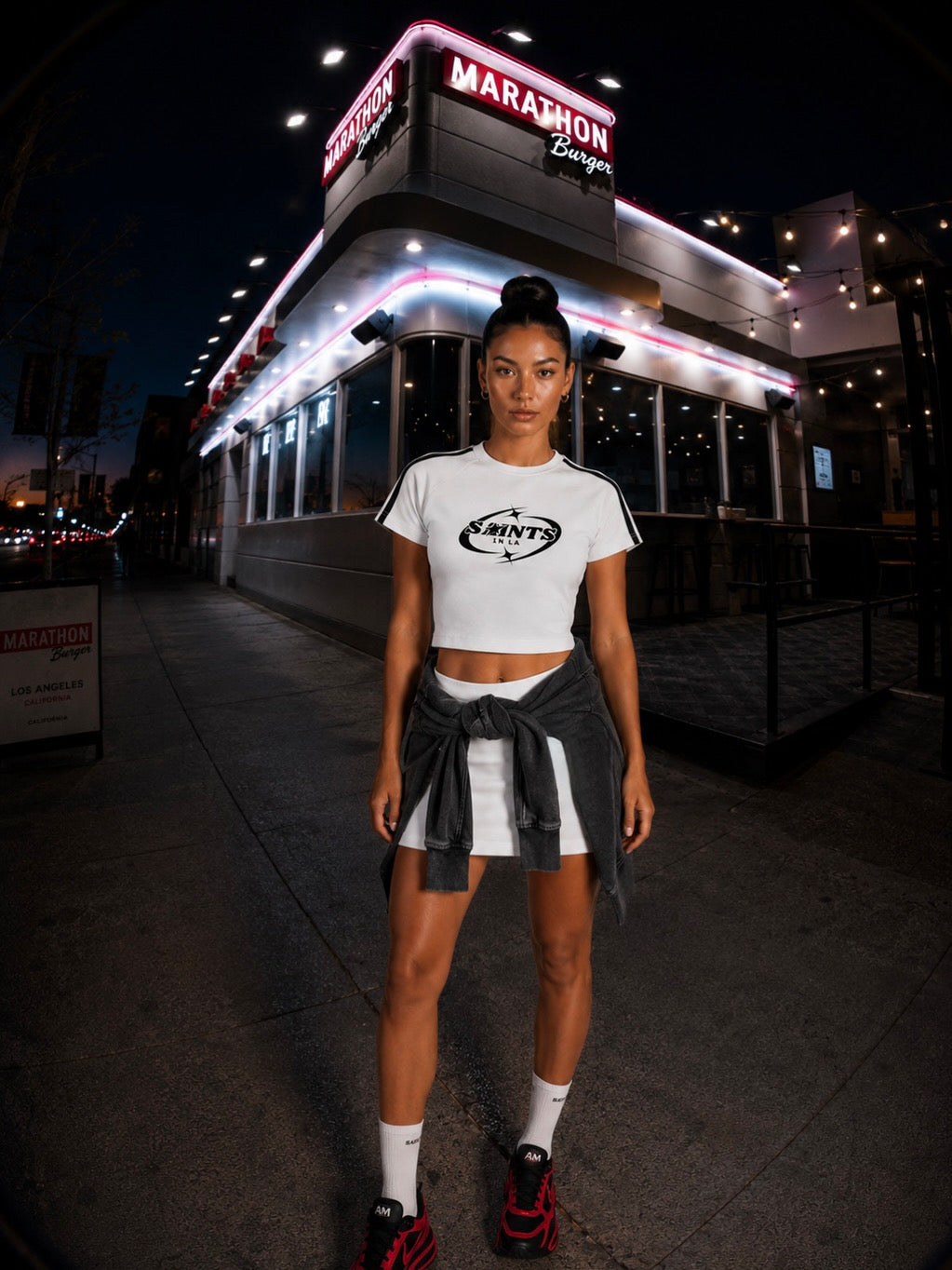 SAINTS IN LA Sporty Leisure Crop Tee