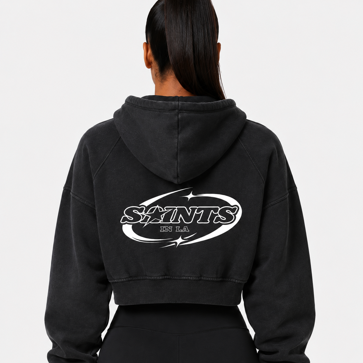 SAINTS IN LA Sporty Leisure Baggy Hoodie