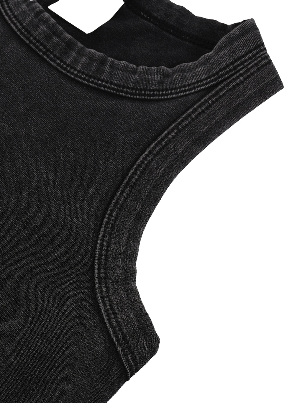SAINTS IN LA Midnight Noir Cropped Tank –Gothic Logo