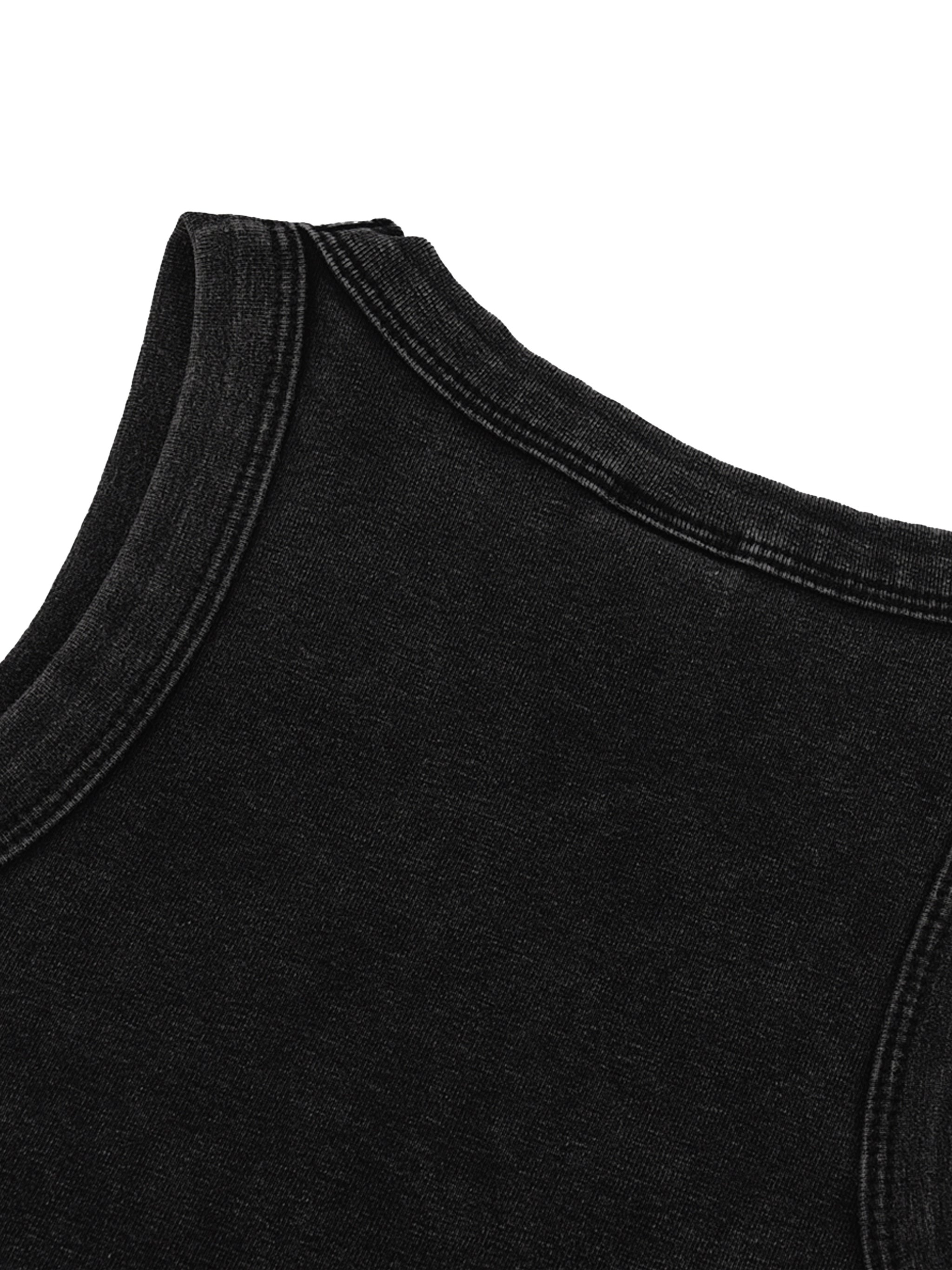 SAINTS IN LA Midnight Noir Cropped Tank –Gothic Logo